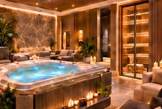 Glam private spa and jacuzzi concept from our presentation